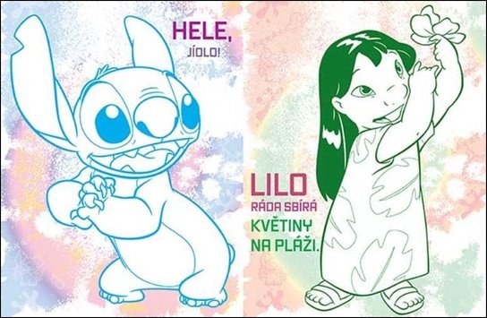 Omalovánky a 100 tetování Lilo & Stitch