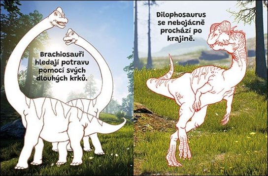 Omalovánky a 100 tetování Dinosauři
