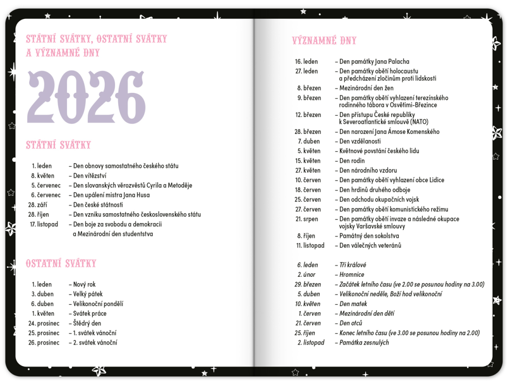 Studentský diář Kuromi 2026-2027
