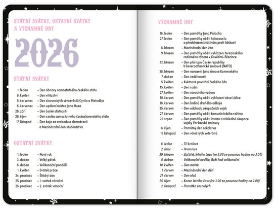 Studentský diář Kuromi 2026-2027