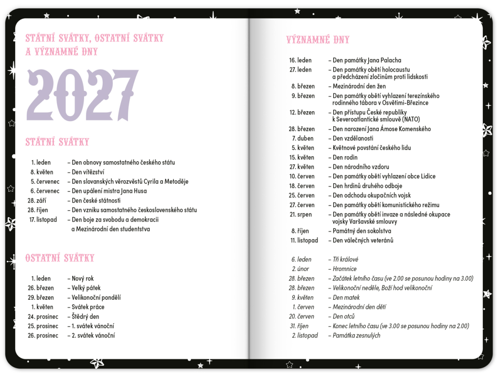Studentský diář Kuromi 2026-2027