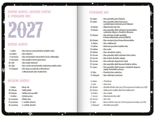 Studentský diář Kuromi 2026-2027