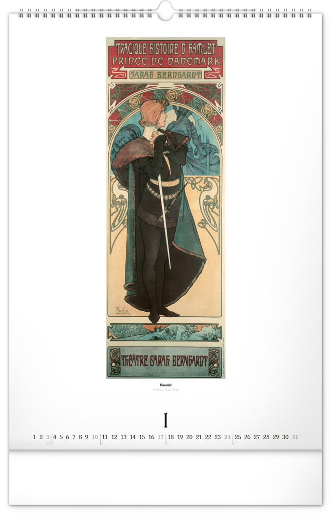 Alfons Mucha 2027 - nástěnný kalendář