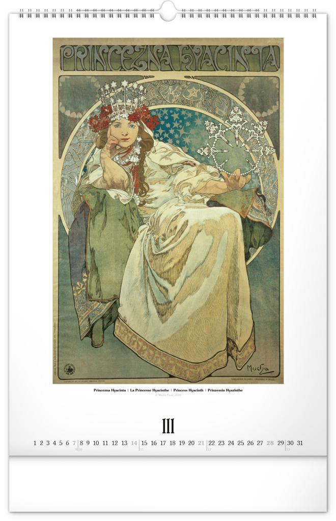 Alfons Mucha 2027 - nástěnný kalendář