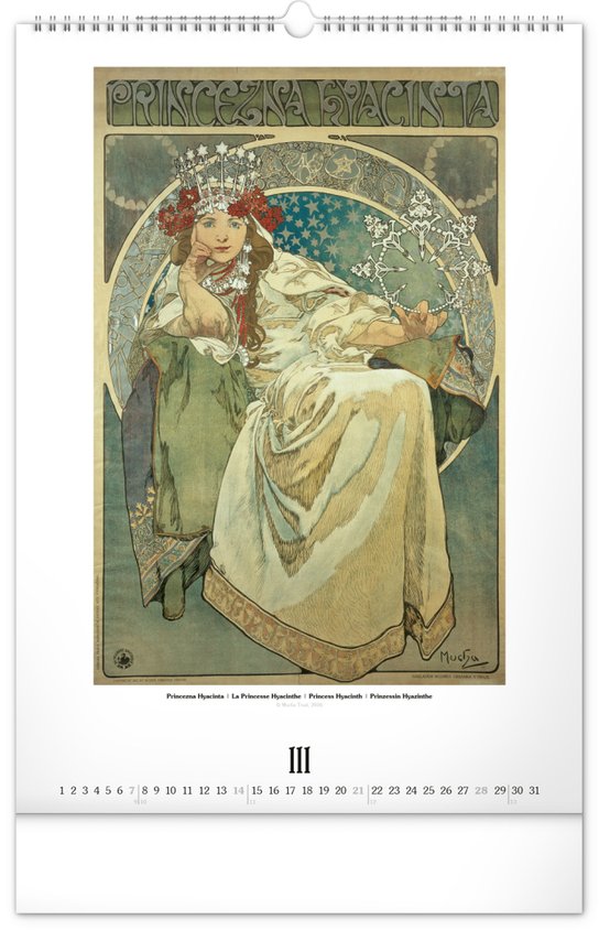 Alfons Mucha 2027 - nástěnný kalendář