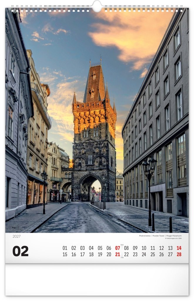Praha 2027 - nástěnný kalendář