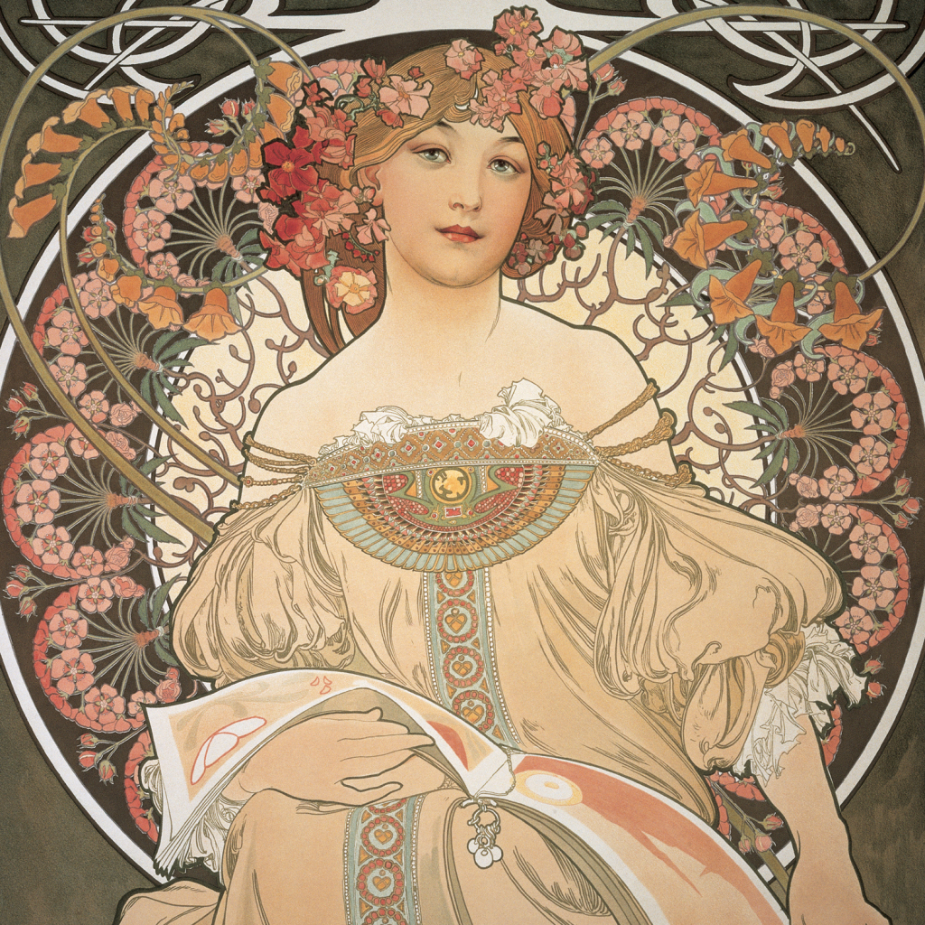 Poznámkový kalendář Alfons Mucha 2027 - nástěnný kalendář