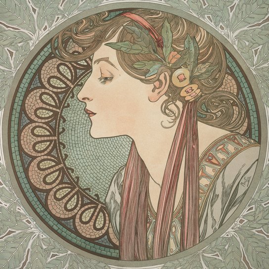 Poznámkový kalendář Alfons Mucha 2027 - nástěnný kalendář