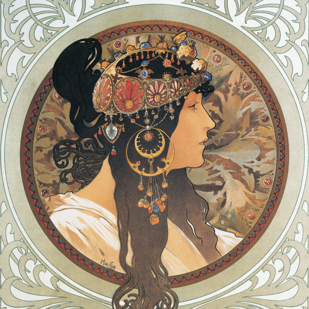 Poznámkový kalendář Alfons Mucha 2027 - nástěnný kalendář