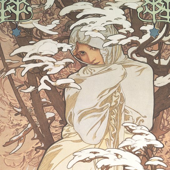 Poznámkový kalendář Alfons Mucha 2027 - nástěnný kalendář
