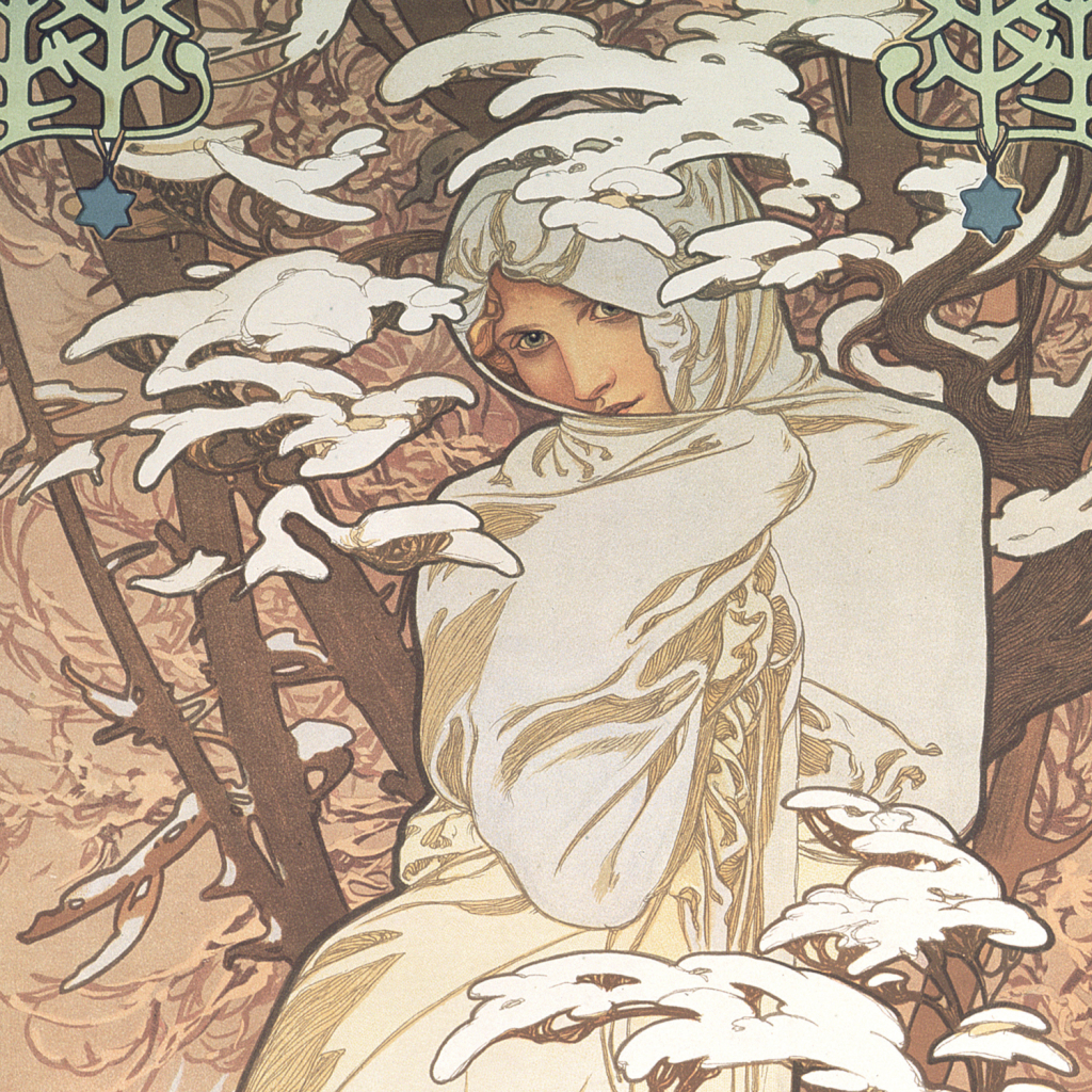 Poznámkový kalendář Alfons Mucha 2027 - nástěnný kalendář