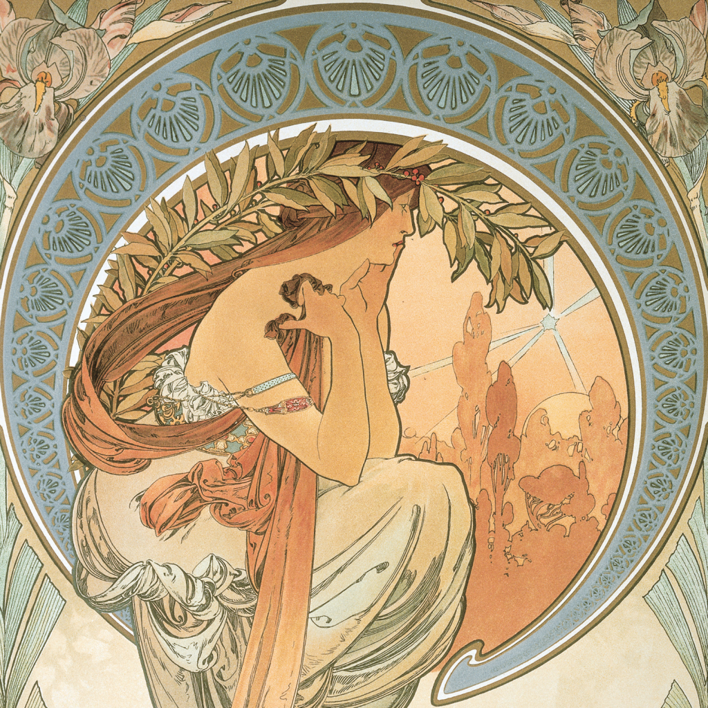 Poznámkový kalendář Alfons Mucha 2027 - nástěnný kalendář