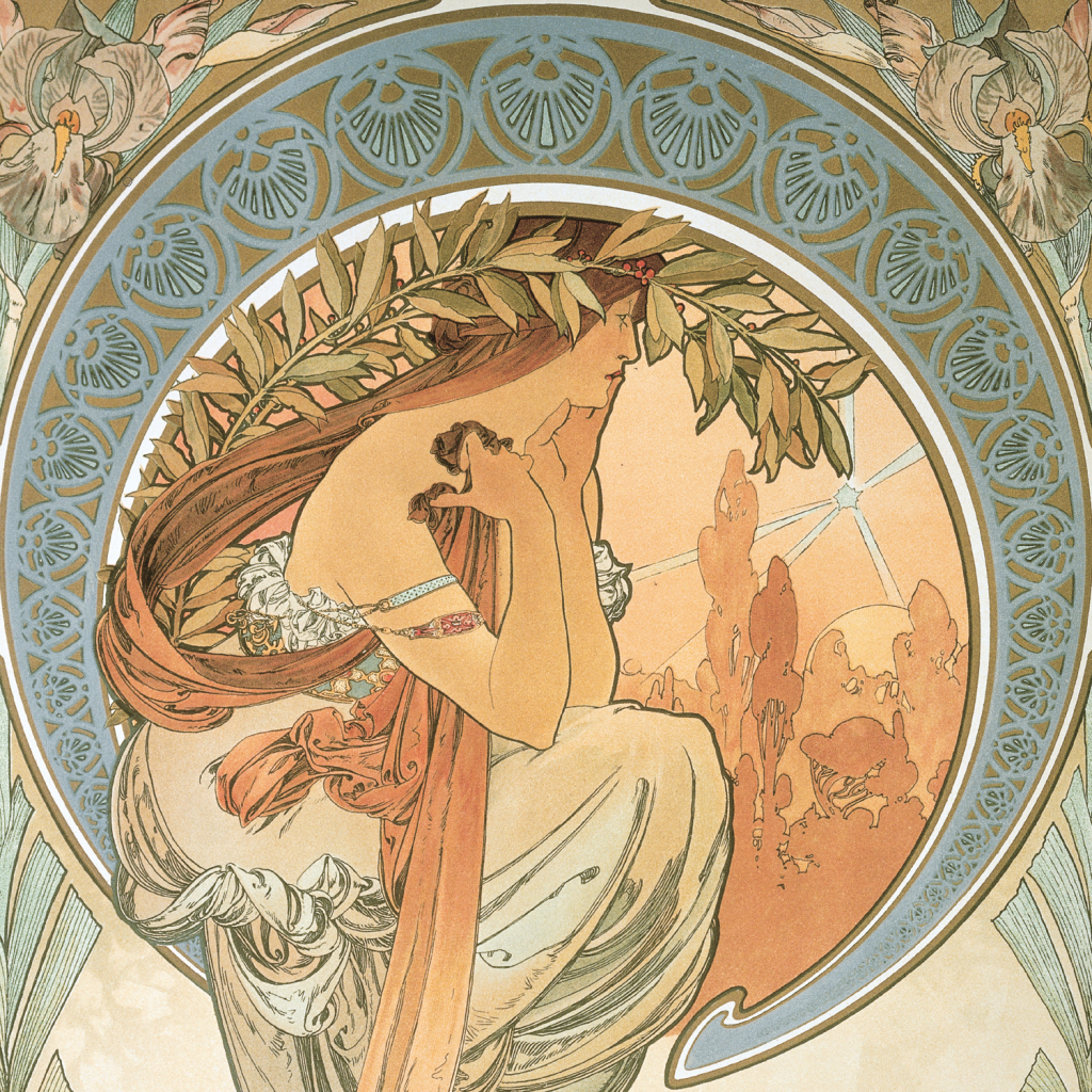 Poznámkový kalendář Alfons Mucha 2027 - nástěnný kalendář