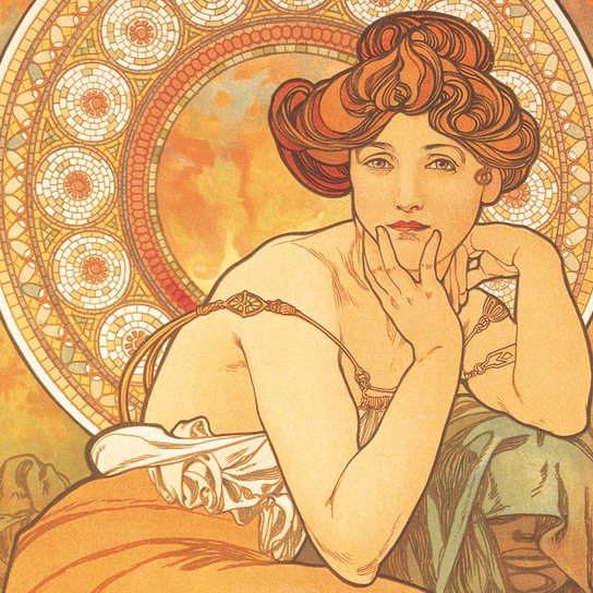 Poznámkový kalendář Alfons Mucha 2027 - nástěnný kalendář