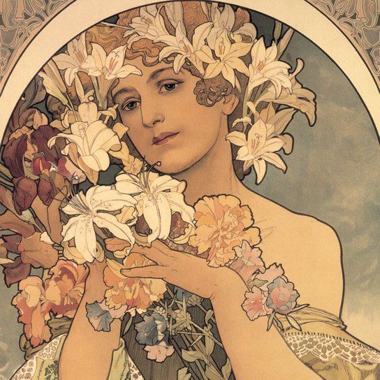 Poznámkový kalendář Alfons Mucha 2027 - nástěnný kalendář