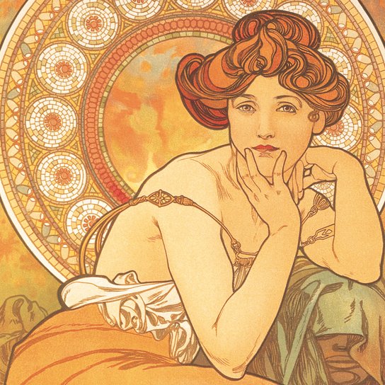 Poznámkový kalendář Alfons Mucha 2027 - nástěnný kalendář