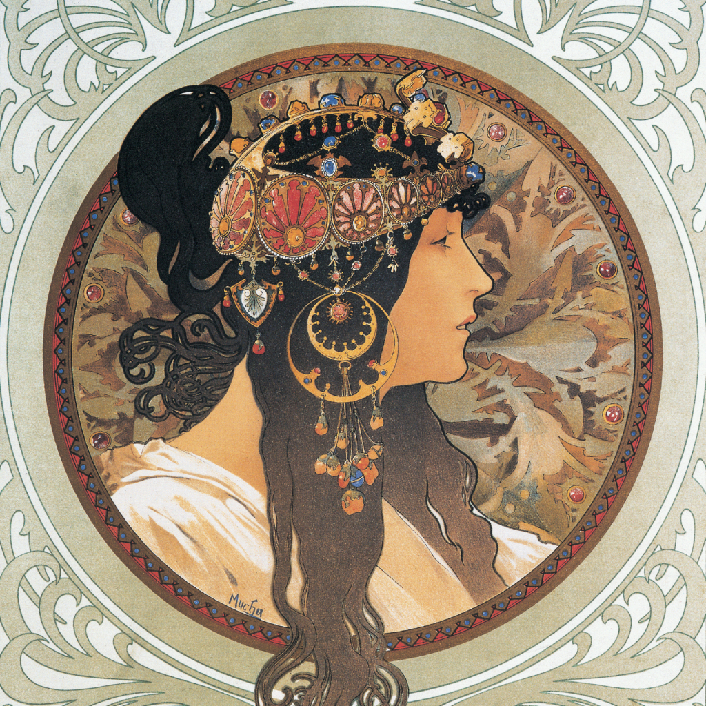 Poznámkový kalendář Alfons Mucha 2027 - nástěnný kalendář
