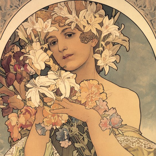 Poznámkový kalendář Alfons Mucha 2027 - nástěnný kalendář