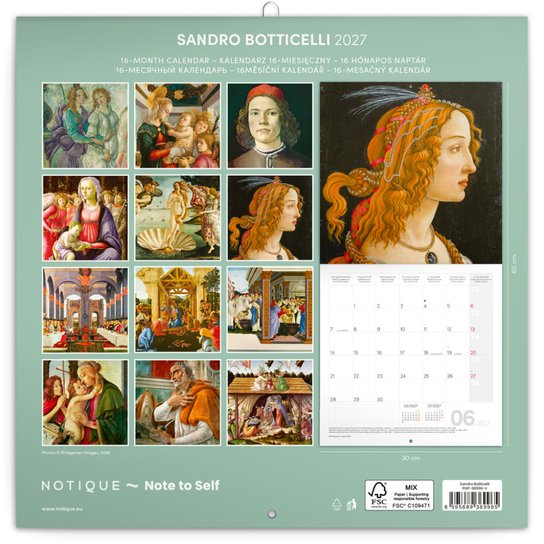 Sandro Botticelli 2027 - nástěnný kalendář