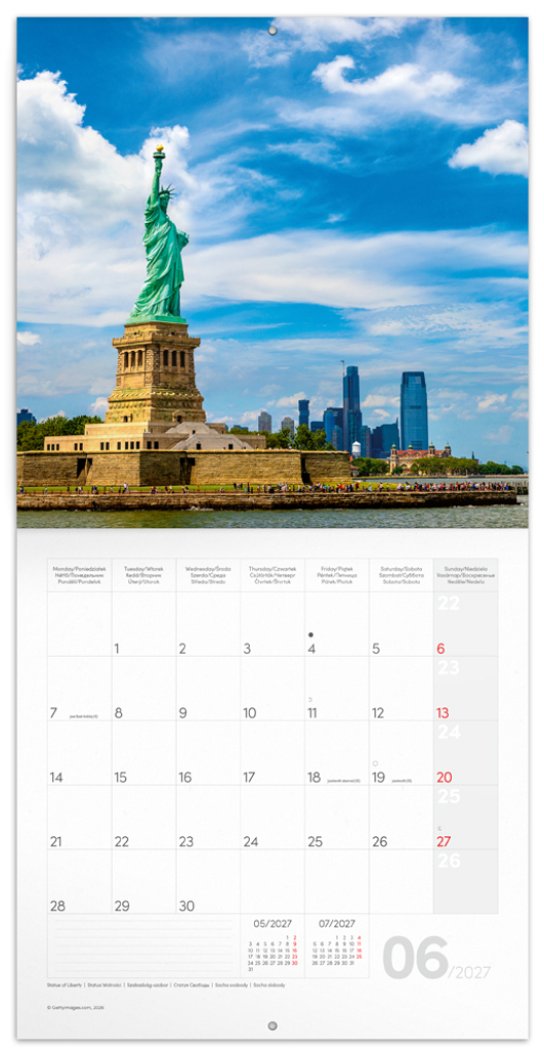 New York 2027 - nástěnný kalendář