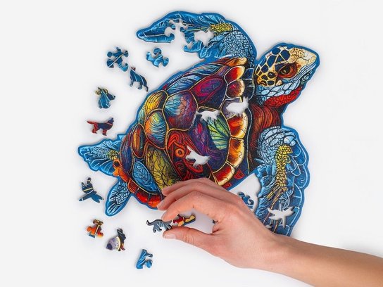 Dřevěné puzzle Želva