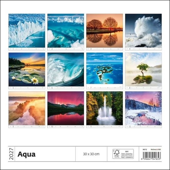 Aqua 2027 - nástěnný kalendář