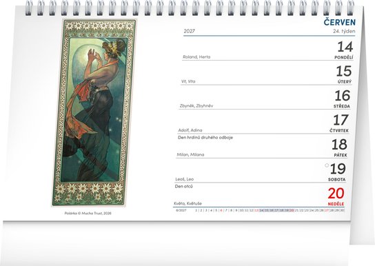 Alfons Mucha 2027 - stolní kalendář