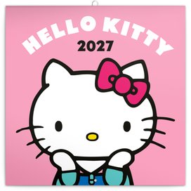 Poznámkový kalendář Hello Kitty 2027 - nástěnný kalendář