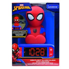 Lexibook budík Spiderman se svítící figurkou
