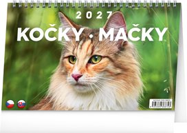 Kočky 2027 - stolní kalendář