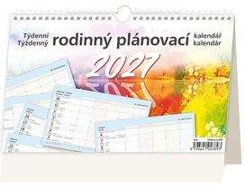 Týdenní rodinný plánovací kalendář 2027 - stolní kalendář