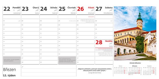 Toulky Českou republikou 2027 - stolní kalendář
