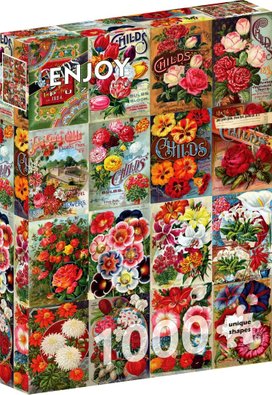 Puzzle Vintage katalog květinových semen 1000 dílků