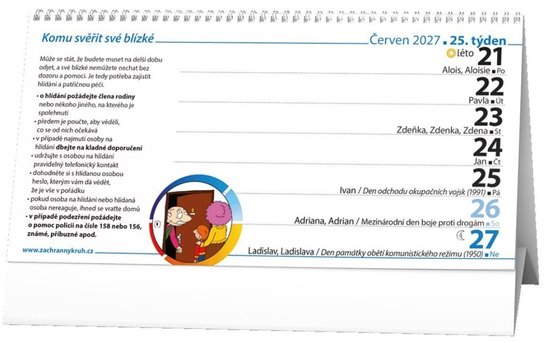 Kalendář pro naše babičky a dědečky 2027 - stolní kalendář