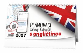 Plánovací daňový kalendář s angličtinou 2027 - stolní kalendář