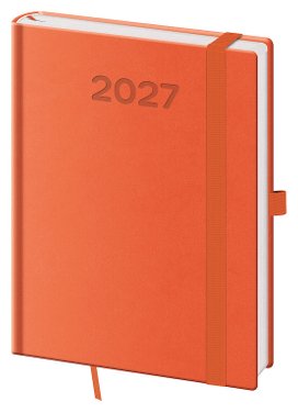 Denní diář 2027 B6 Print Pop oranžový