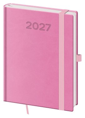 Denní diář 2027 B6 Print Pop růžový
