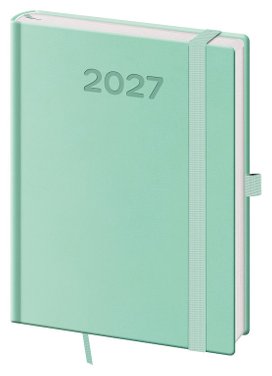 Denní diář 2027 B6 Print Pop světle zelený