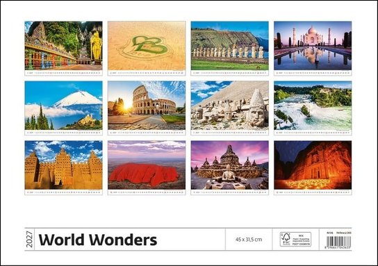 World Wonders 2027 - nástěnný kalendář