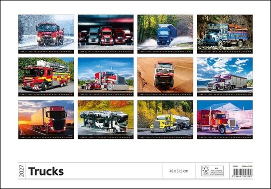Trucks 2027 - nástěnný kalendář