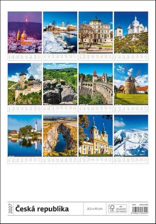 Česká republika 2027 - nástěnný kalendář