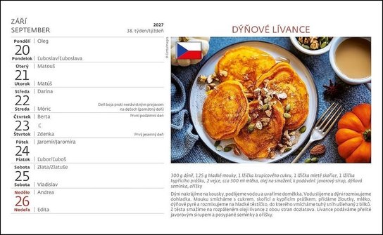 Česko-slovenská kuchařka 2027 - stolní kalendář