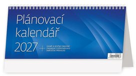 Plánovací kalendář modrý 2027 - stolní kalendář