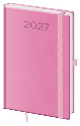 Týdenní diář 2027 A5 Print Pop růžový