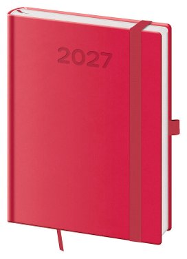 Týdenní diář 2027 B6 Print Pop malinový