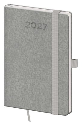 Kapesní diář 2027 A6 Print Pop šedý