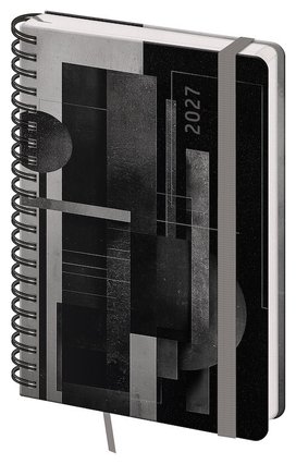 Týdenní diář 2027 A5 Twin s poznámkami Abstract