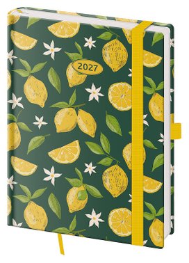 Týdenní diář 2027 B6 Vario Lemons s gumičkou