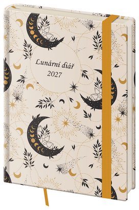 Týdenní diář 2027 B6 Lunární Luna s gumičkou