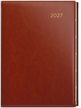 Týdenní diář 2027 Oskar Premier A5 hnědá